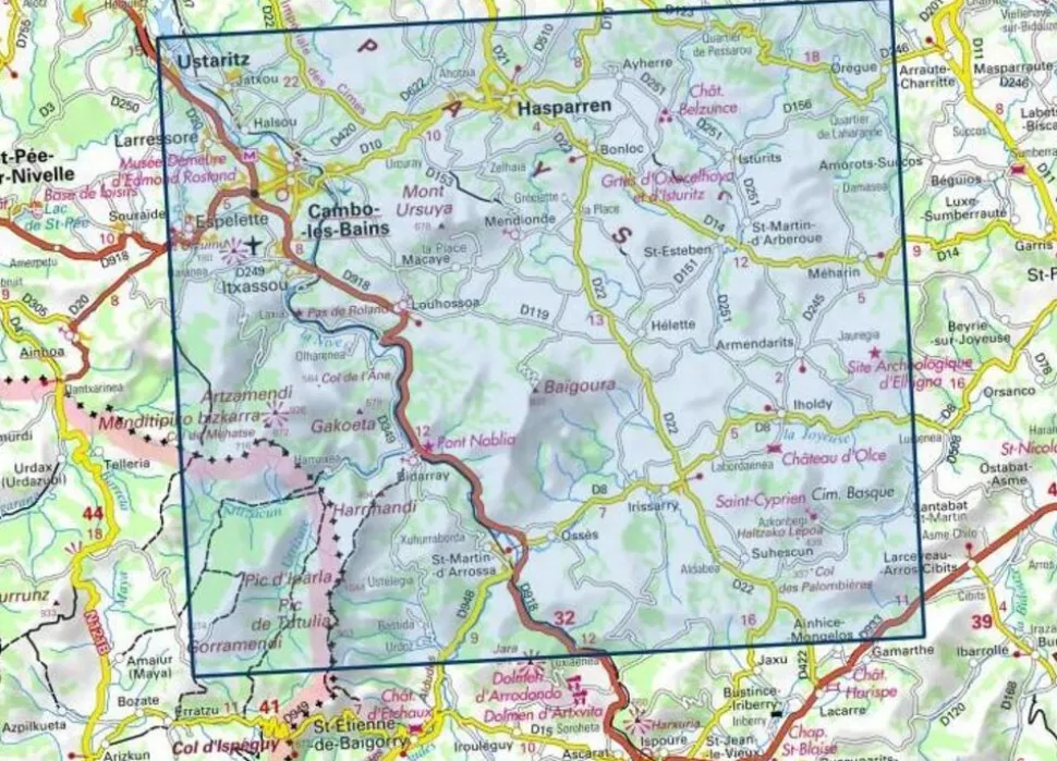 IGN Topografische kaart 1445SB Mauléon-Licharre