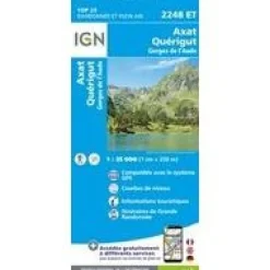 IGN Wandelkaart 2248ET Axat Querigut Gorges