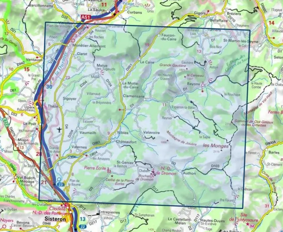 IGN Wandelkaart 3339et La Motte du Claire 1:25.000