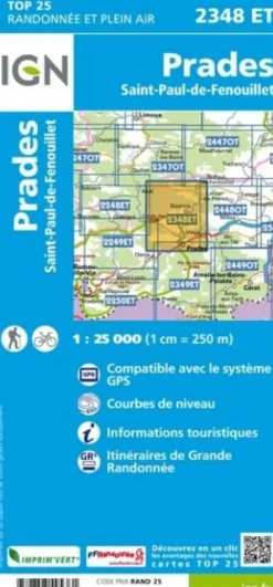 IGN Wandelkaart 2348et Prades