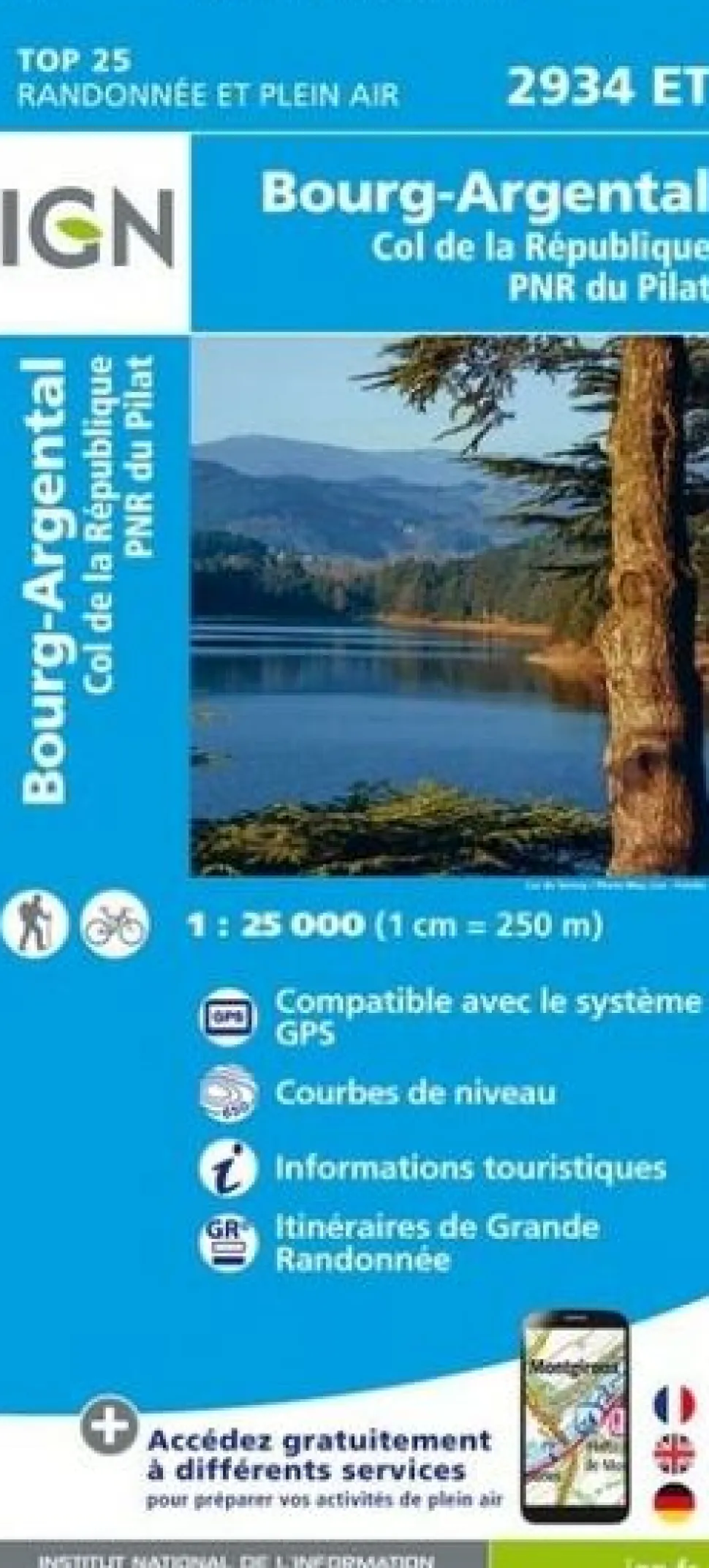 IGN Wandelkaart IGN 2934ET Bourg-Argental