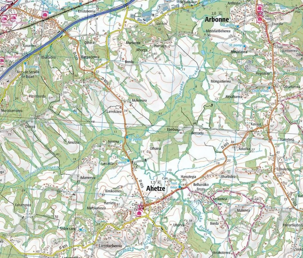 IGN Wandelkaart 1947ot Aspet