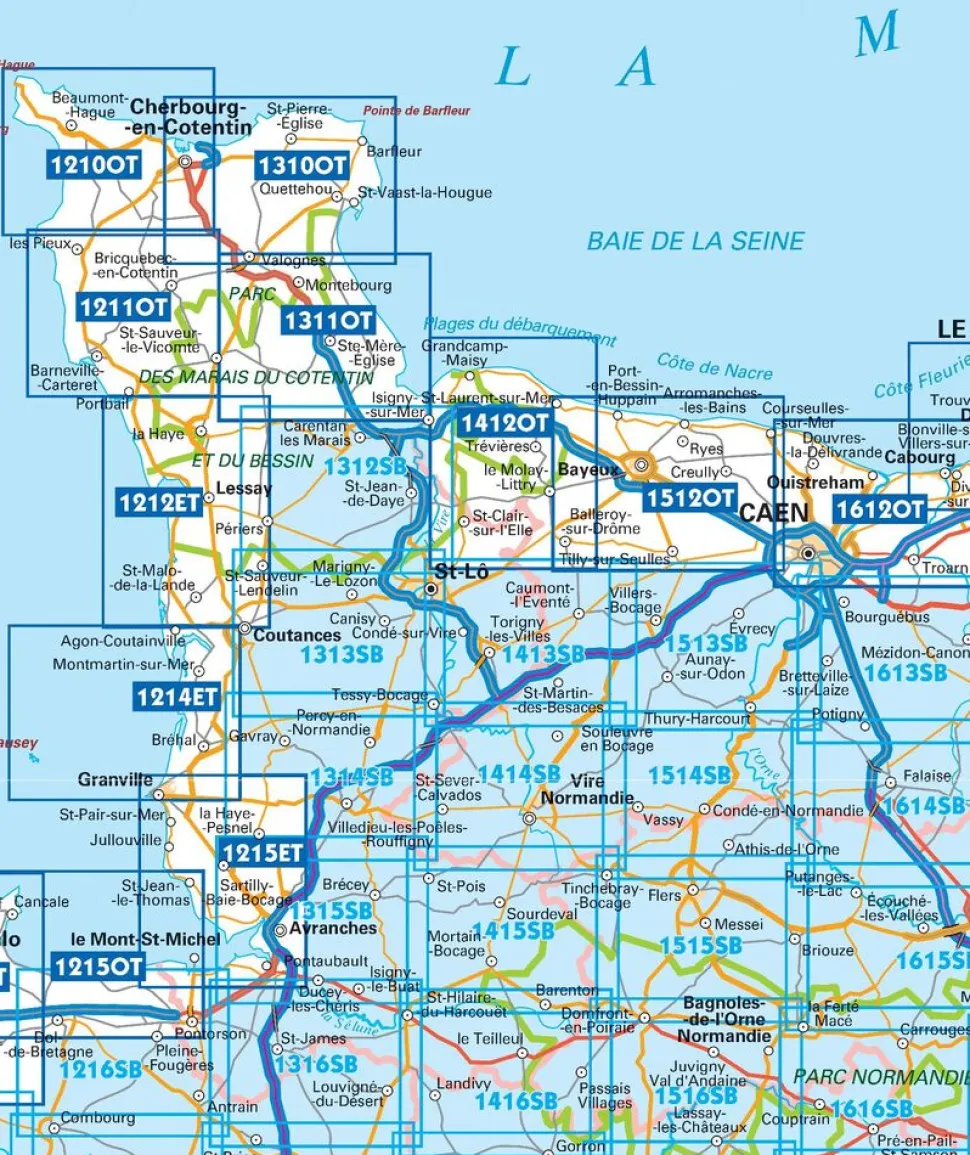 IGN Wandelkaart 1512OT Bayeux/arromanches-les-bai 1/25