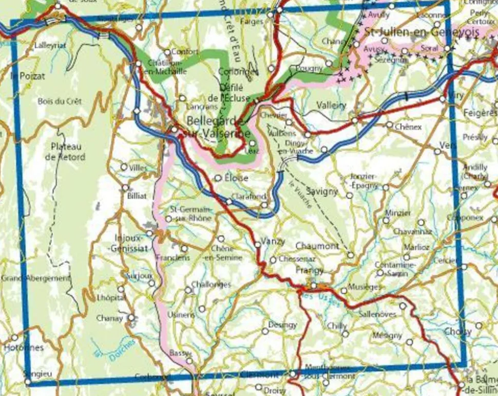 IGN Wandelkaart 3330ot Bellegarde-sur-Valserine