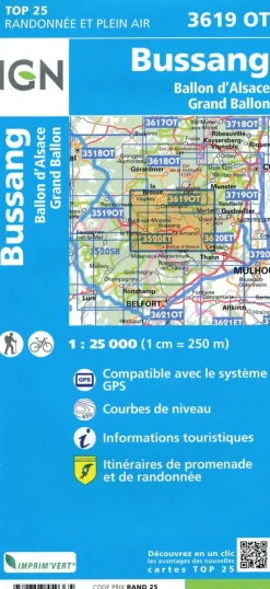 IGN Wandelkaart 3619ot Bussang La Bresse