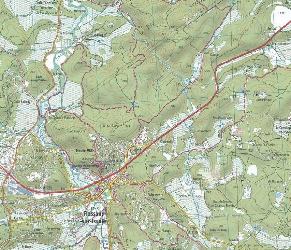 IGN Wandelkaart 3445ot Cuers