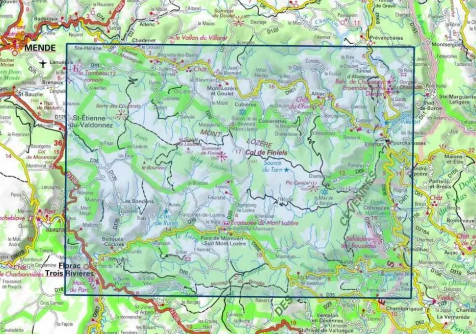 IGN Wandelkaart 2739ot Mont Lozère