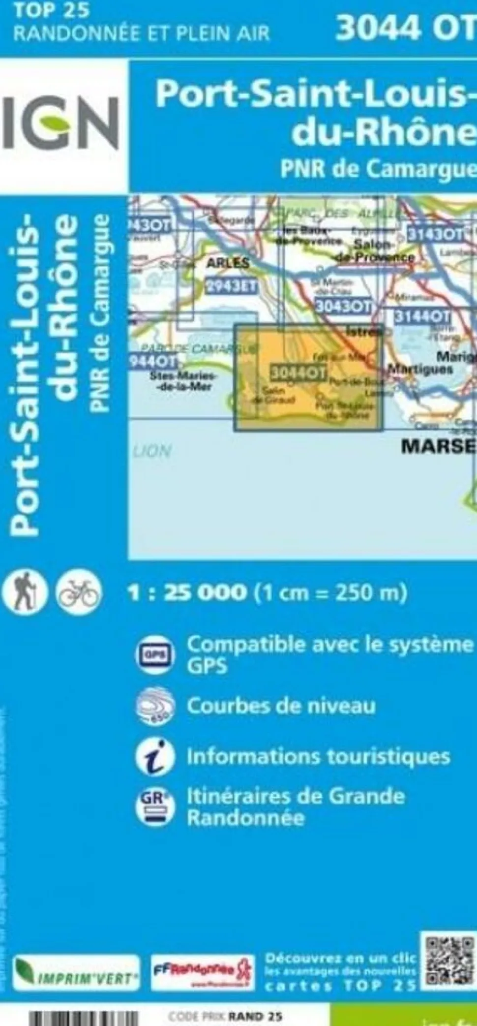 IGN Wandelkaart 3044ot Port-St-Louis-du-Rhone