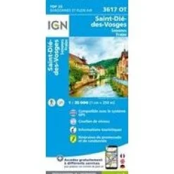 IGN Wandelkaart 3617OT st Die-des-vosges/senores/ 1/25