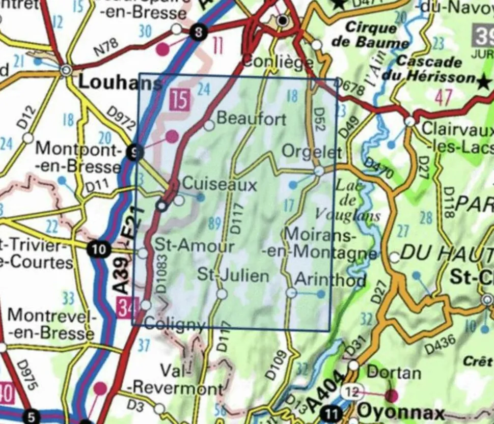 IGN Wandelkaart 3227ot St-Amour