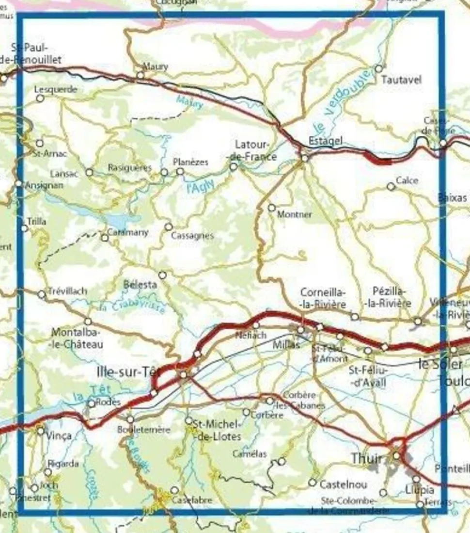 IGN Wandelkaart 2448ot Thuir Ille-sur-Têt