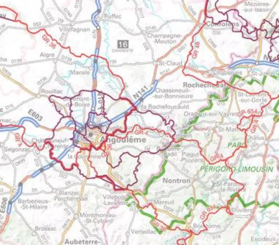 IGN Wandelkaart overzichtskaart Frankrijk
