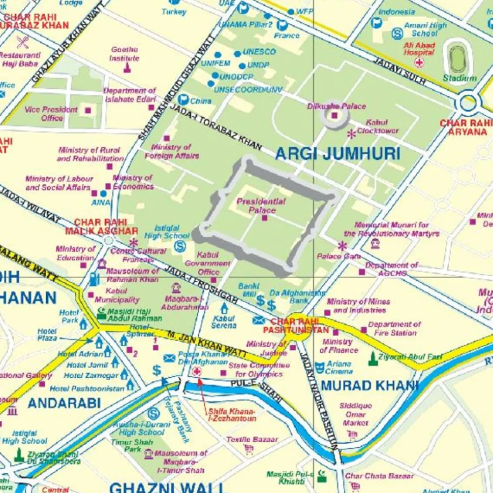 ITMB Kabul & Khyber Pas Wegenkaart