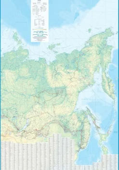 ITMB Landkaart Rusland - Europees Rusland en Siberië