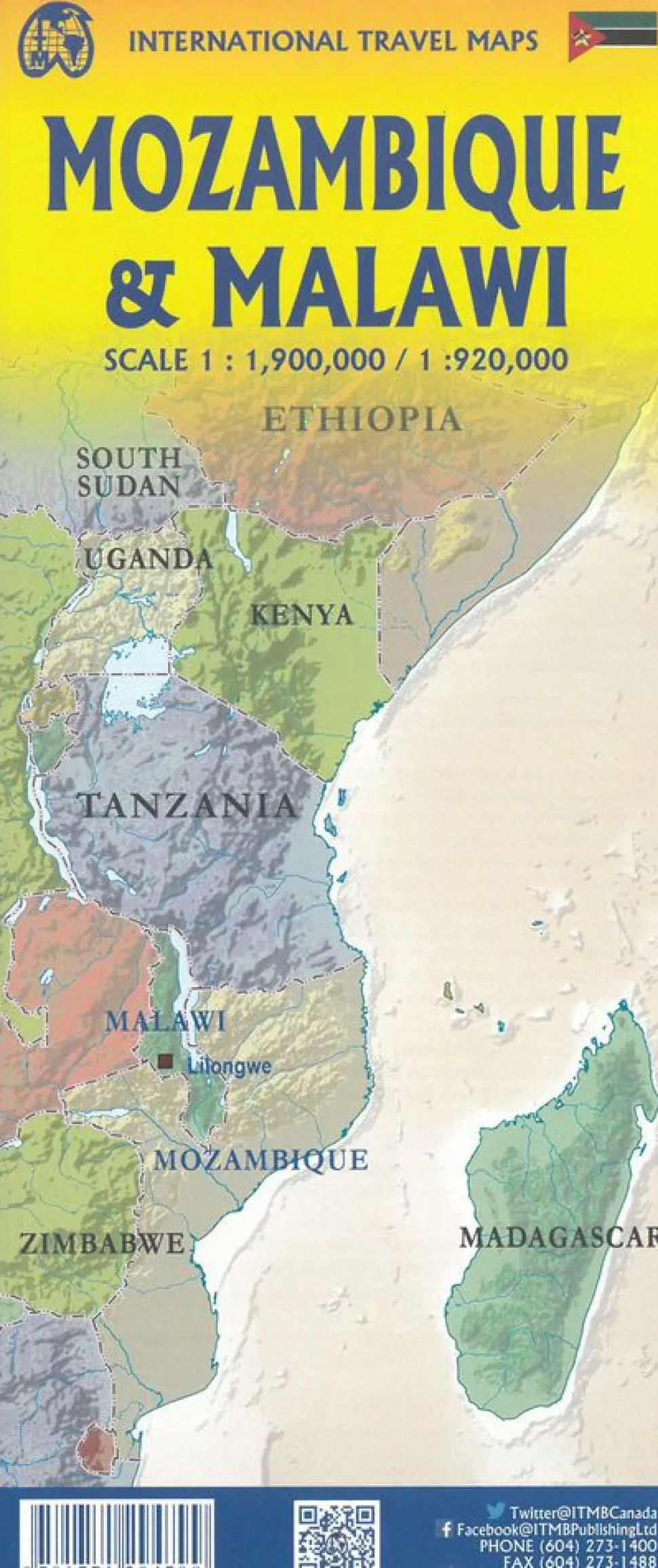 ITMB Wegenkaart Malawi Mozambique
