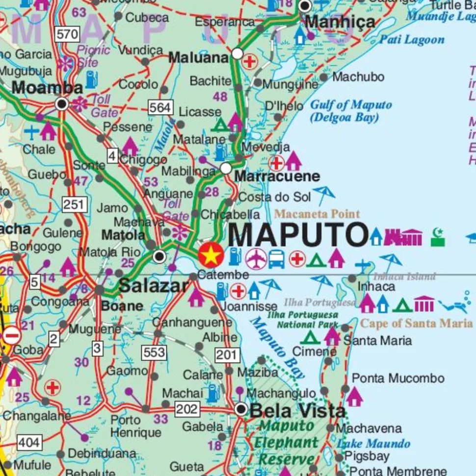 ITMB Wegenkaart Malawi Mozambique