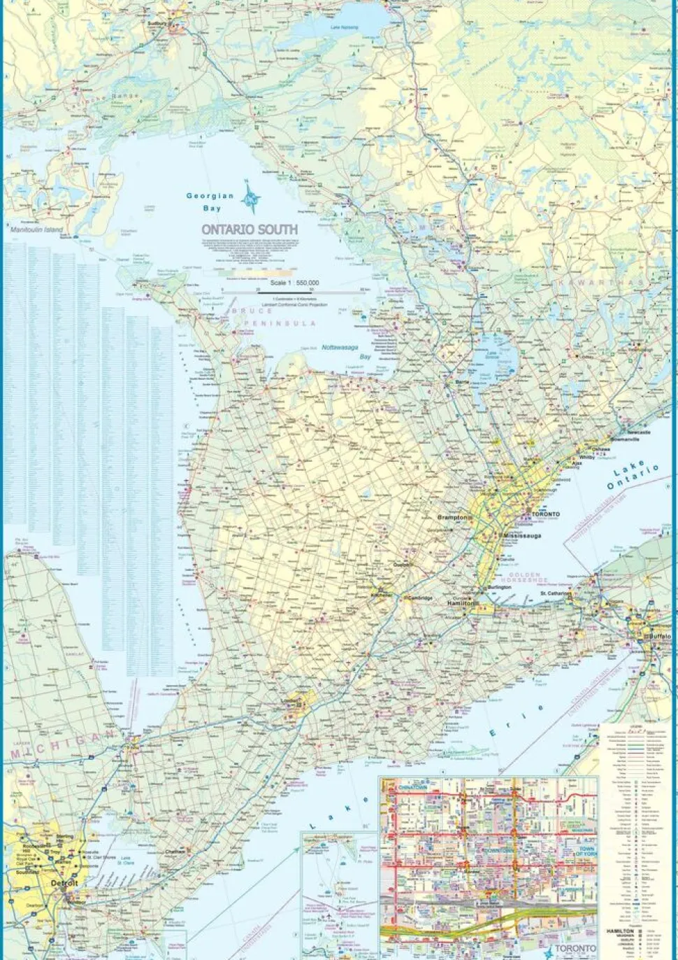 ITMB Wegenkaart Ontario Zuid