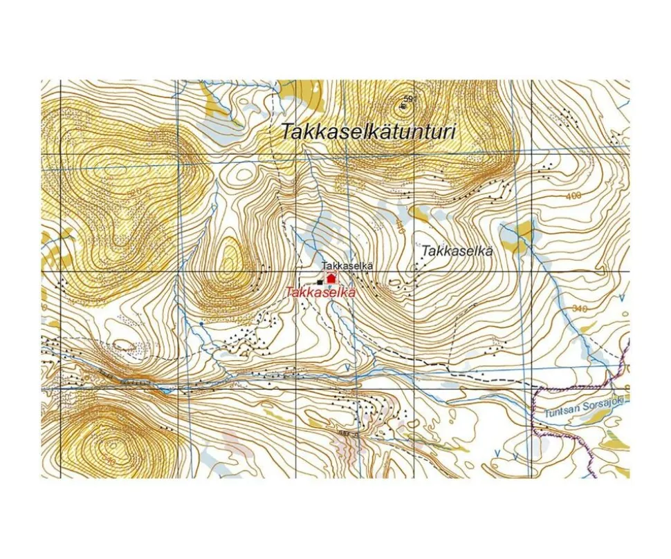 Karttakeskus FInland Wandelkaart Tuntsa Tulppio Sorsatunturi
