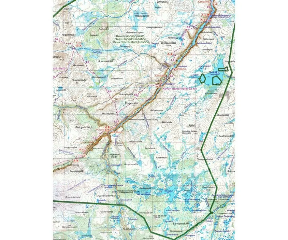 Karttakeskus FInland Wandelkaart Utsjoki Kevo