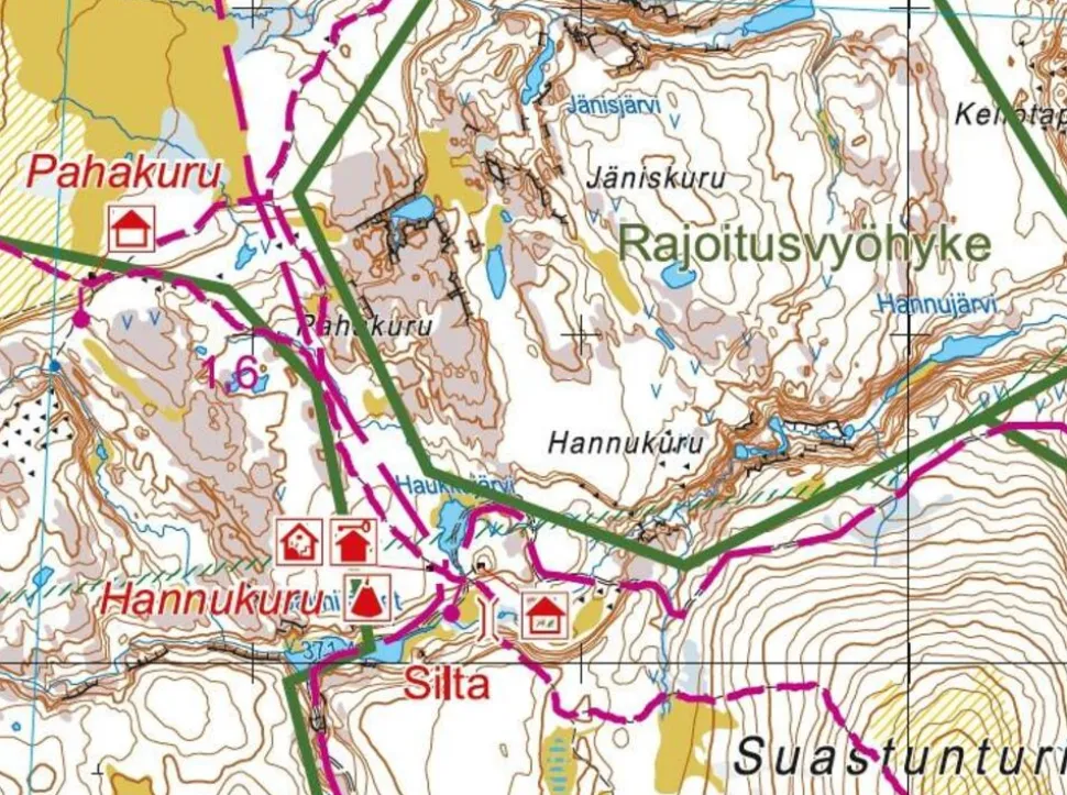 Karttakeskus FInland Wandelkaart Pallas Hetta Olos 1:50.000