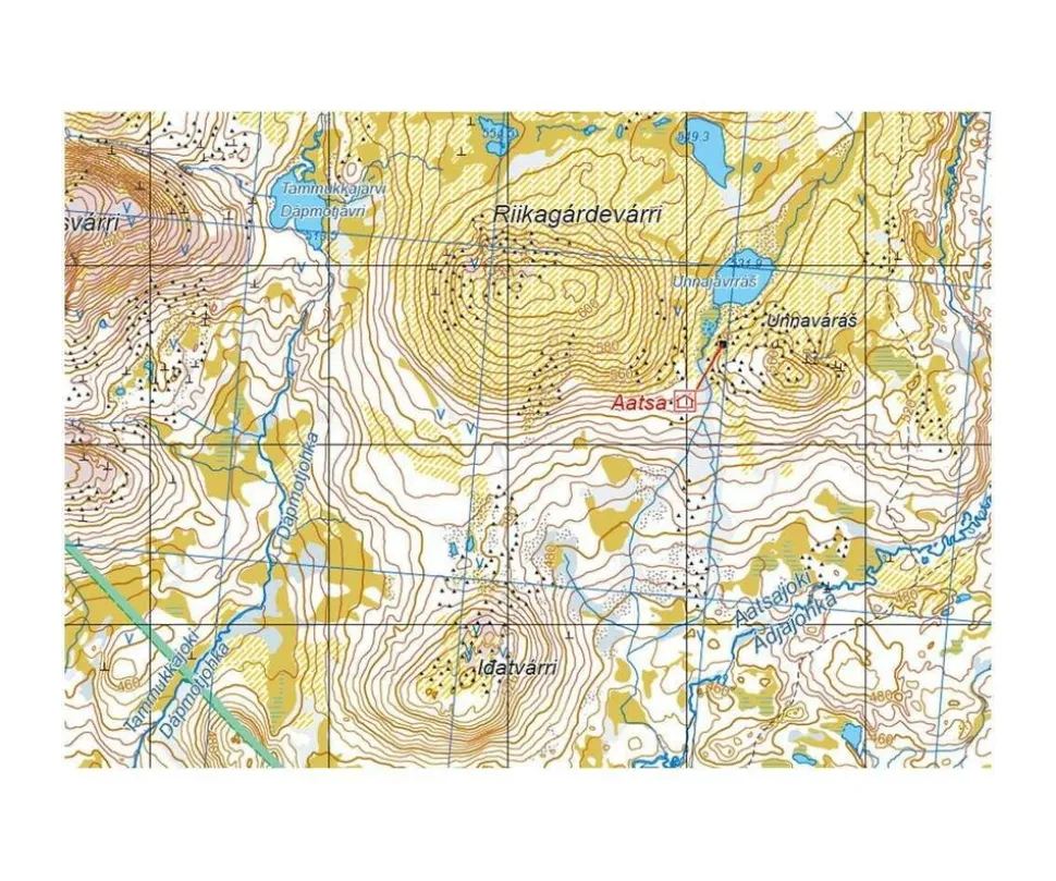 Karttakeskus FInland Wandelkaart Kaaresuvanto Lätäseno Ropinsalmi