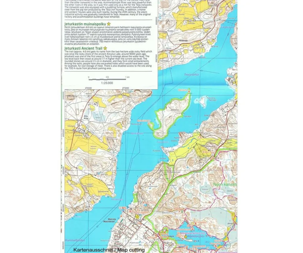 Karttakeskus FInland Wandelkaart Teijo Nationaal Park