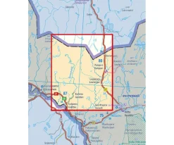 Karttakeskus FInland Wandelkaart Tarvantovaara Kuttanen Palojärvi