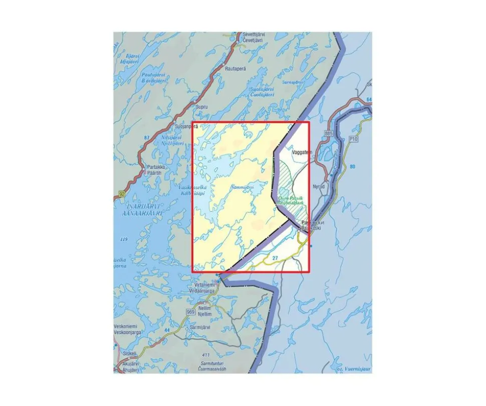 Karttakeskus FInland Wandelkaart Kessi Surnuvuono Ovre Pasvik