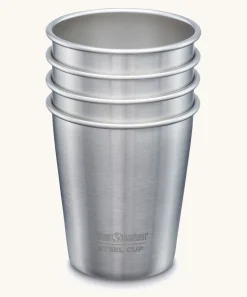 Klean Kanteen 10oz KIK pint cup-4pack brushed stainless