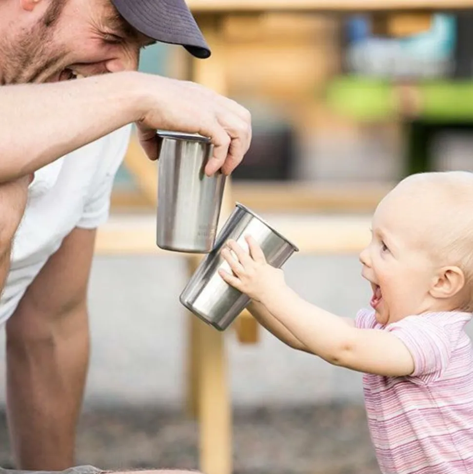 Klean Kanteen 16oz KIK pint cup-4pack brushed stainless