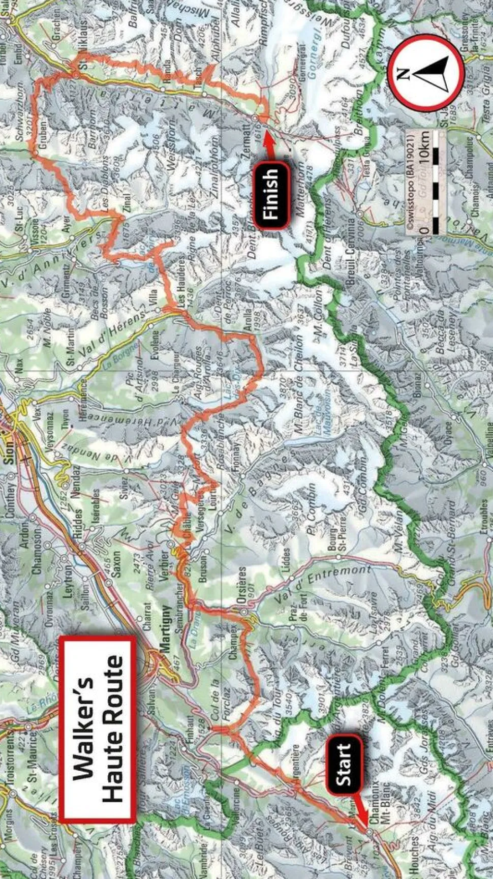 Knife Edge Wandelgids Walker's Haute Route Chamonix - Zermatt