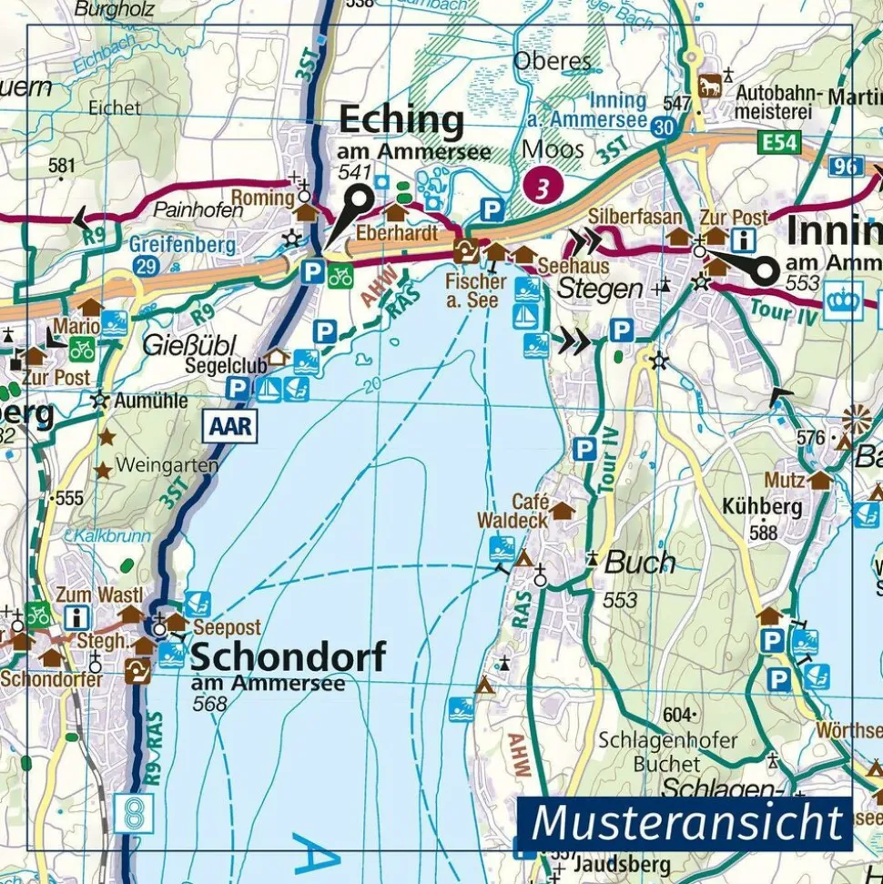 Kompass Fietskaart 3347 Augsburg und Umgebung