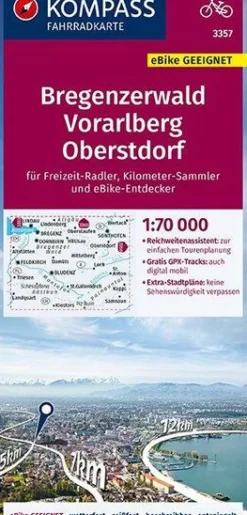 Kompass Fietskaart 3357 Bregenzerwald - Vorarlberg
