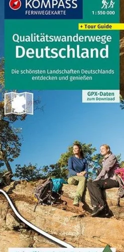 Kompass Overzichtskaart 2561 mooie wandelroutes Duitsland