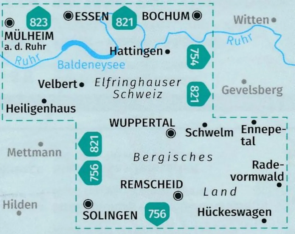 Kompass Wandelkaart 493 Baldeneysee