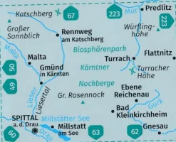Kompass Wandelkaart 66 Biosphärenpark Kärntner