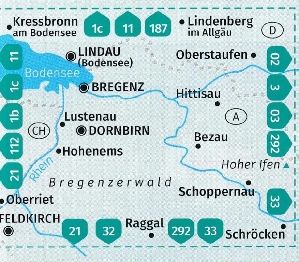 Kompass Wandelkaart 2 Bregenzer Wald