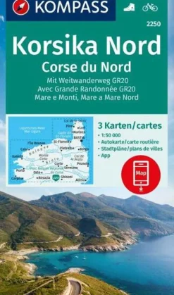 Kompass Wandelkaart 2250 Corsica Noord