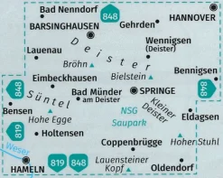 Kompass Wandelkaart 864 Deister