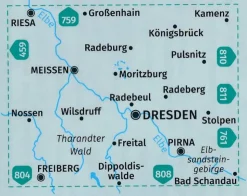 Kompass Wandelkaart 809 Dresden Meissen