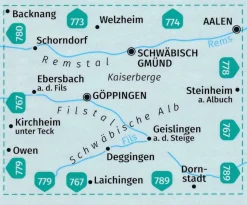 Kompass Wandelkaart 777 Filstal - Remstal - Kaiserberge