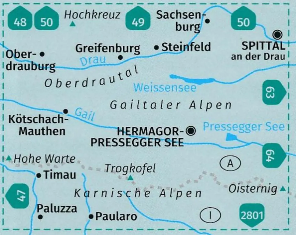 Kompass Wandelkaart 60 Gailtaler Alpen