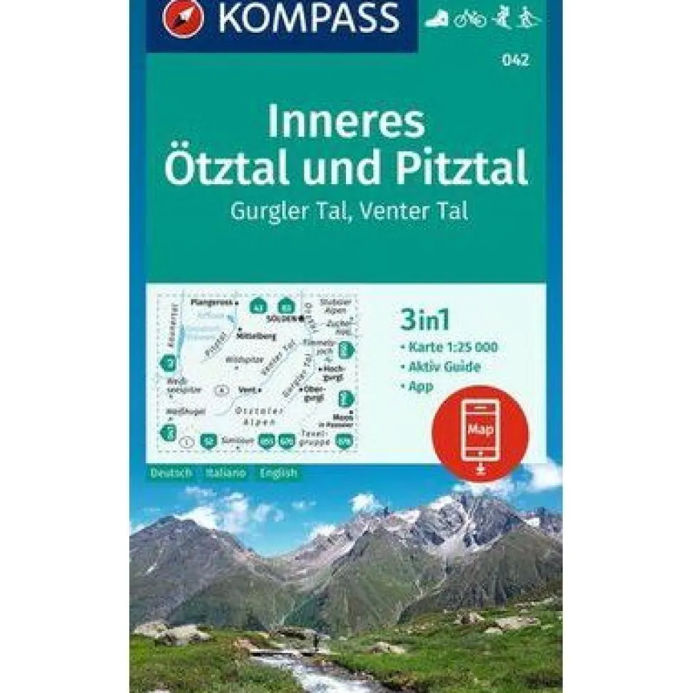 Kompass Wandelkaart 042 Inneres Otztal Pitztal