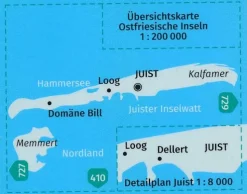 Kompass Wandelkaart 728 Insel Juist