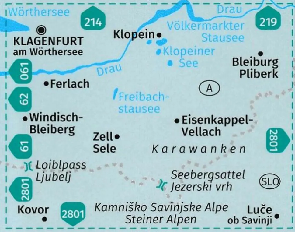 Kompass Wandelkaart 65 Klopeiner See - Karawanken Ost