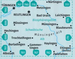 Kompass Wandelkaart 779 Mittlere Alb, Munsinger Alb