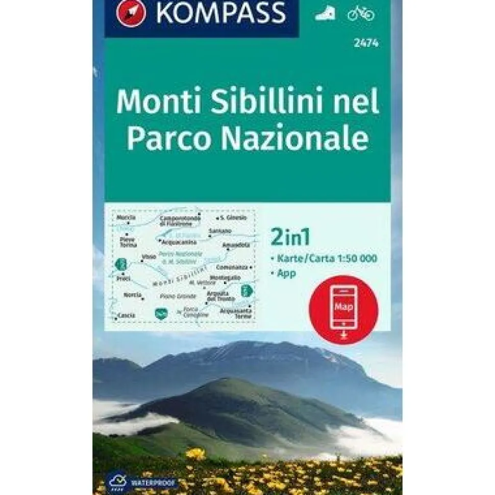 Kompass Wandelkaart 2474 Monti Sibillini