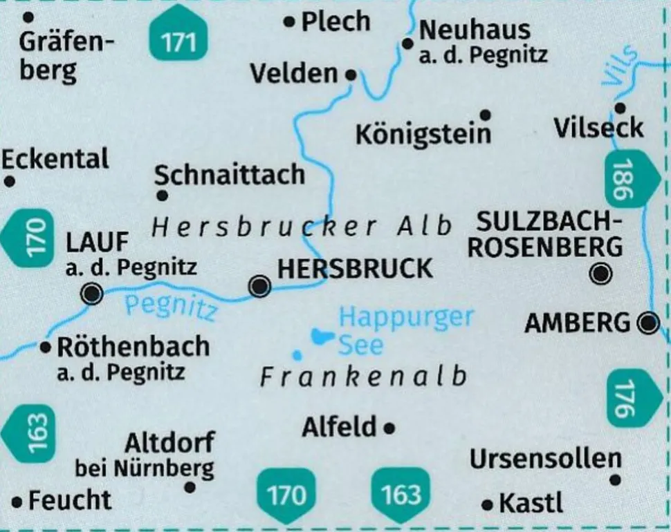 Kompass Wandelkaart 172 Nürnberger Land