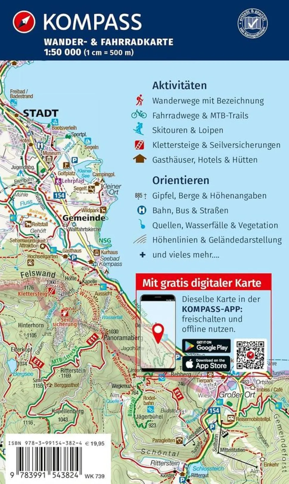 Kompass Wandelkaart 739 Oostseekuste