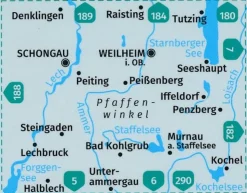 Kompass Wandelkaart 179 Pfaffenwinkel Schongau